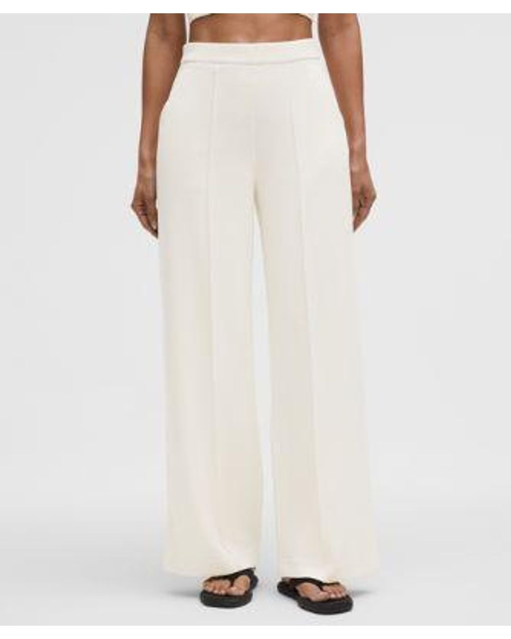 lululemon athletica White Softstreme Pintuck High-Rise Wide-Leg Pant