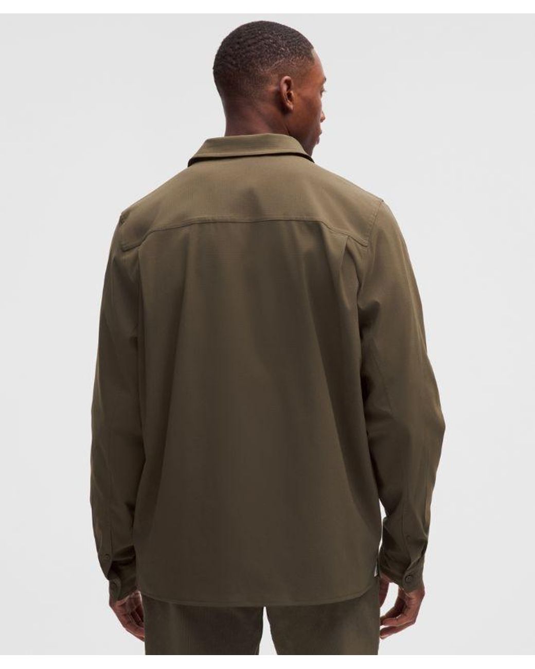 lululemon athletica Brown – Ripstop Classic-Fit Long-Sleeve Shirt – – Size Large for men