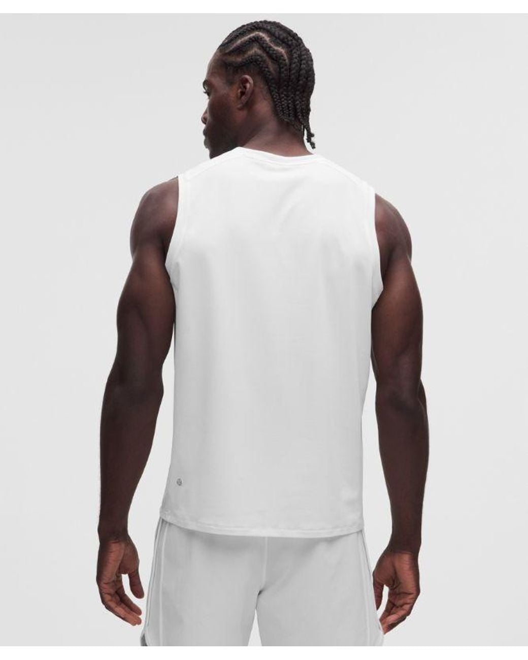 lululemon athletica White Pique Mesh-Panel Sleeveless Tennis Shirt for men