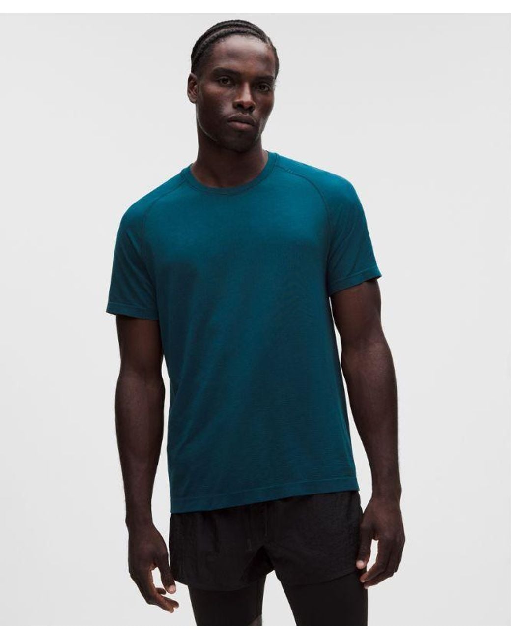 lululemon athletica Blue – Metal Vent Tech Short-Sleeve Shirt – – Size Large for men