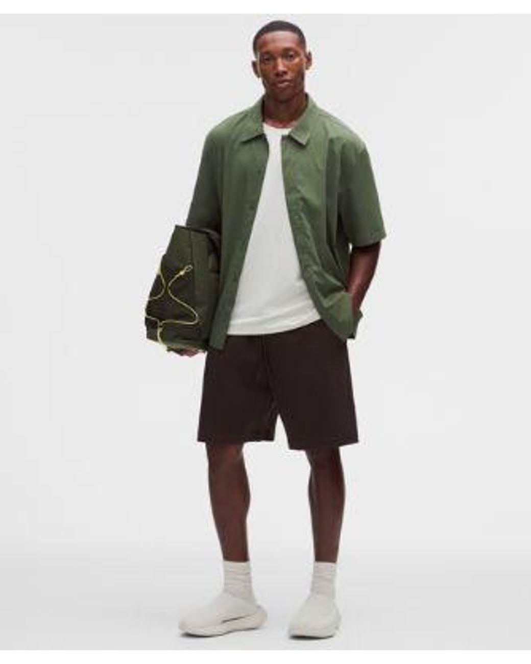 lululemon athletica Green Unshaken Short-Sleeve Collared Shirt for men