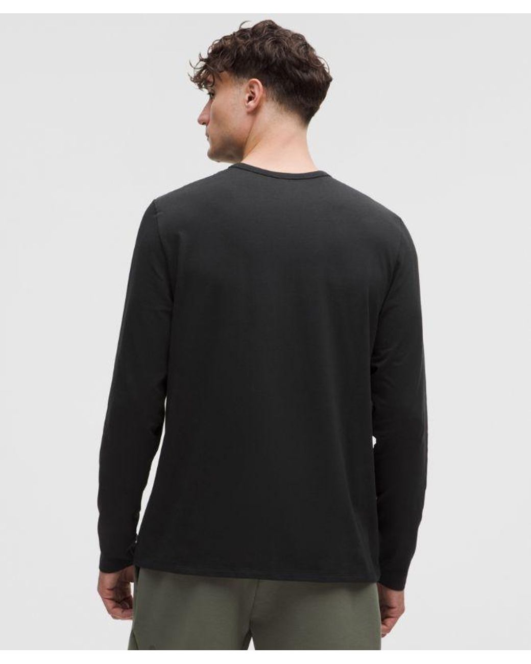 lululemon athletica Black Organic Cotton Classic-Fit Long-Sleeve Shirt for men