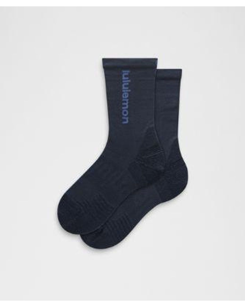 lululemon athletica Blue – Power Stride Cushion Crew Socks Wordmark – – Size Large