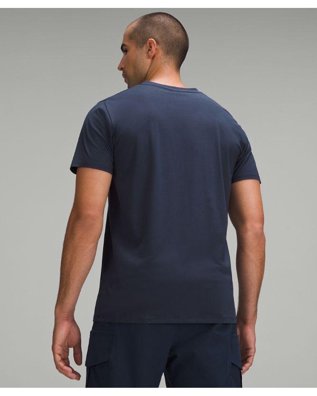 lululemon athletica Blue Fundamental V-Neck T-Shirt for men