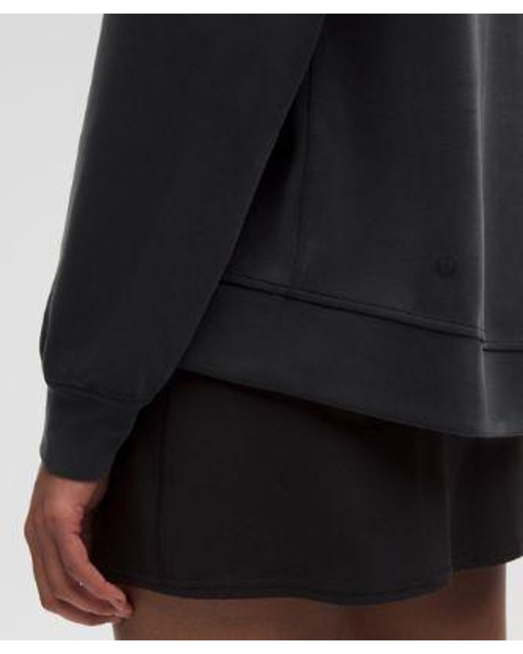 lululemon athletica Black Softstreme Crewneck Oversized Pullover