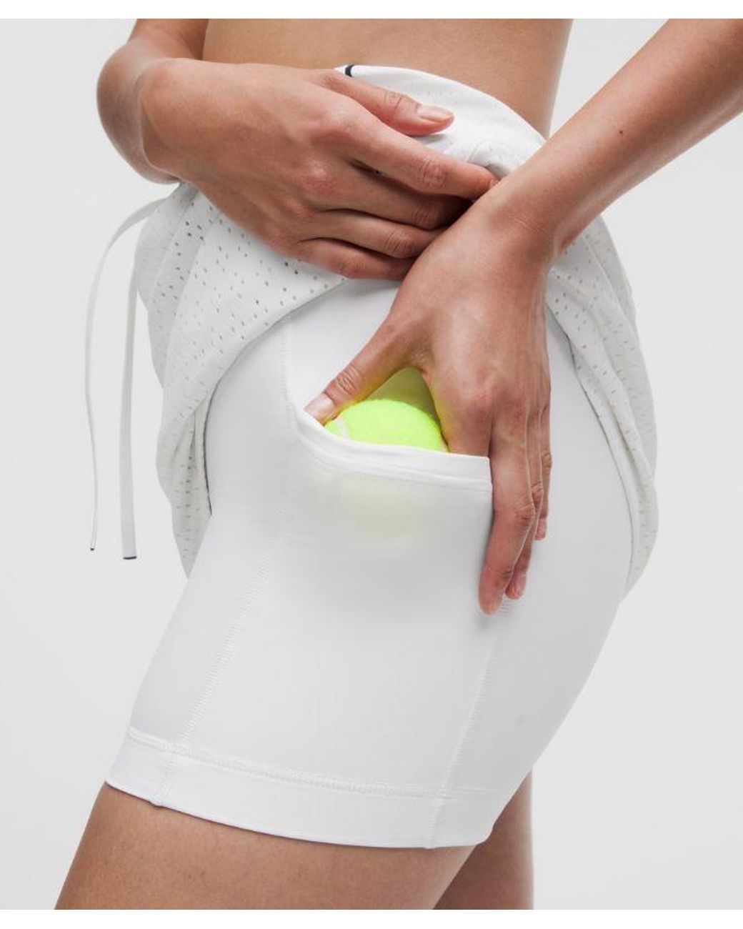 lululemon athletica White – Ace Advantage High-Rise Knit Mesh Tennis Skirt – – Size Large