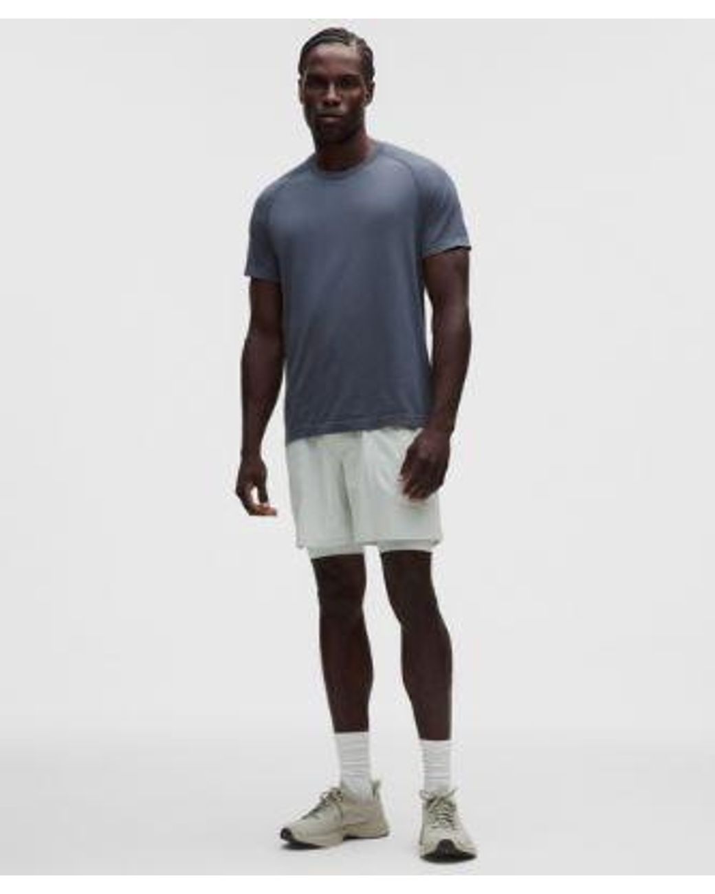 lululemon athletica Blue Metal Vent Tech Short-Sleeve Shirt for men