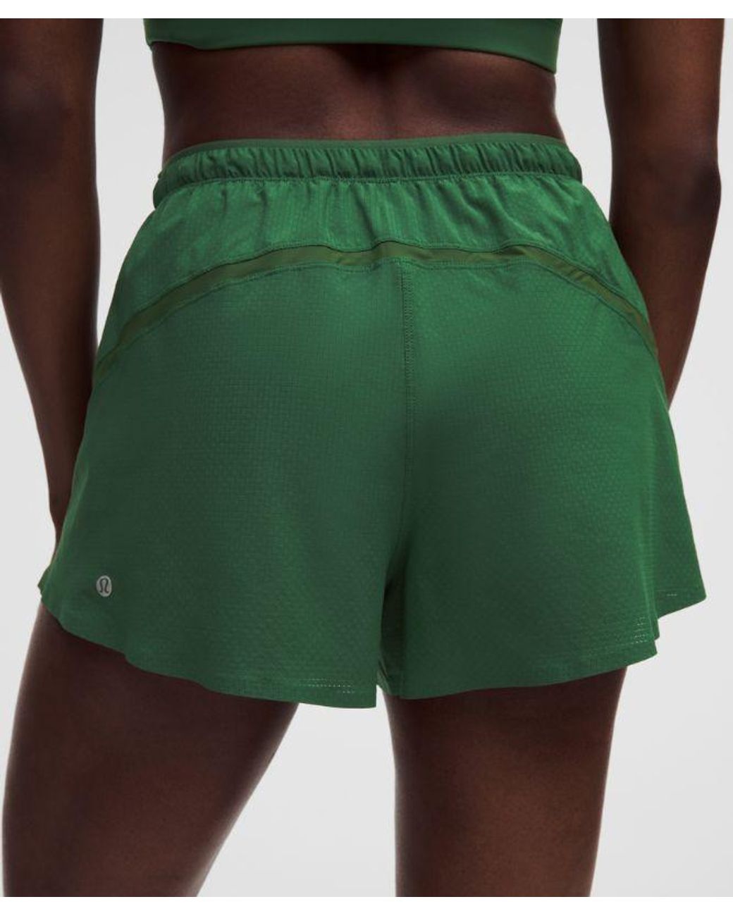 lululemon athletica Green – Textured High-Rise Running Shorts – 2.5" – – Size Large