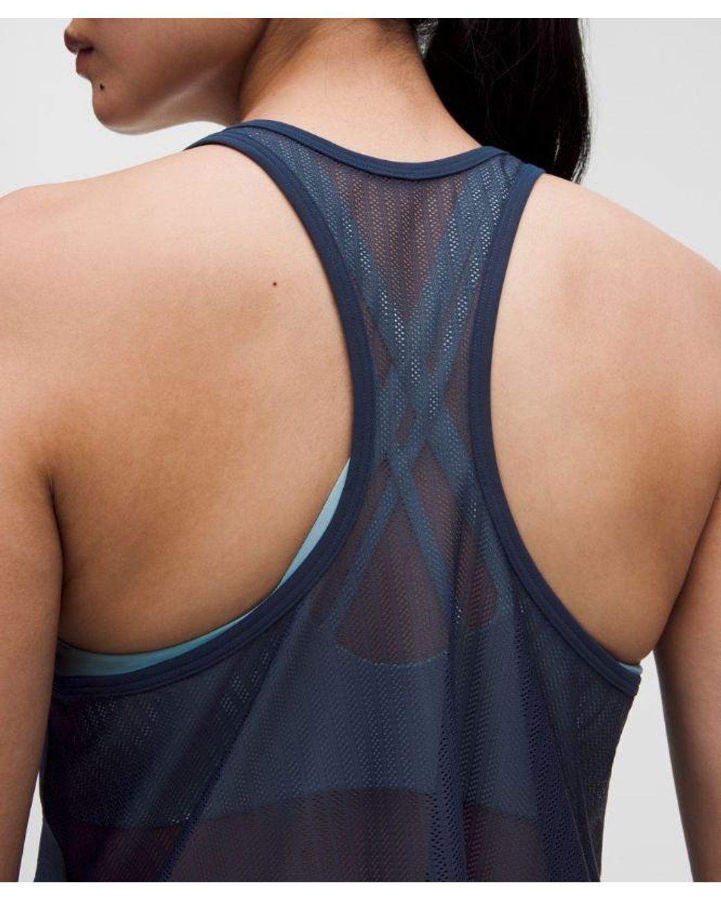 lululemon athletica Blue – Ace Advantage Mesh-Back Tennis Tank Top – – Size Medium