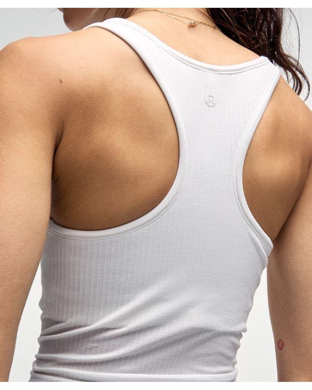 lululemon athletica Gray – Ebb To Street Cropped Racerback Tank Top Light Support, B/C Cup – – Size 14