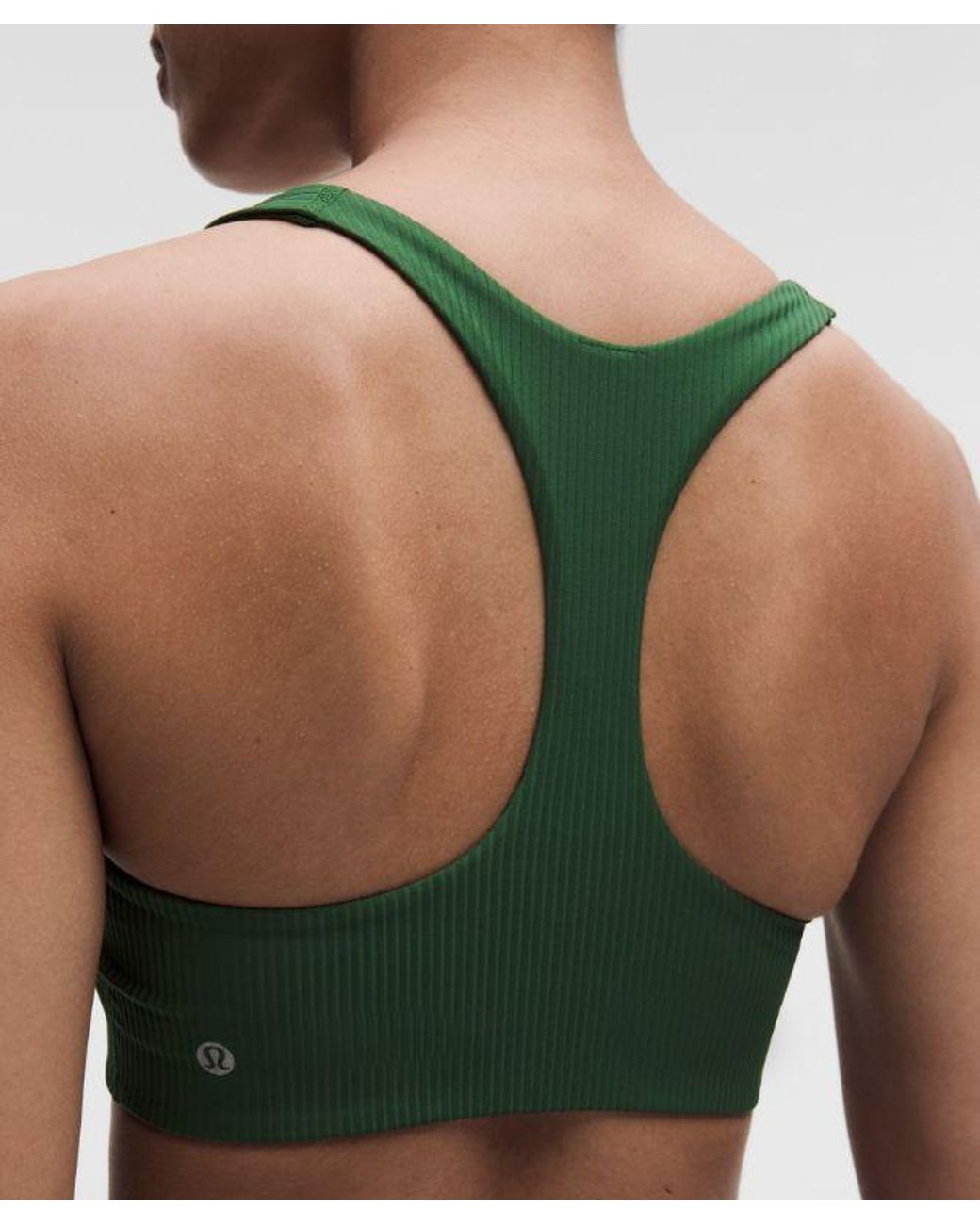 lululemon athletica Green – All-Time Hero Ribbed Sports Bra Medium Support, B/C Cup – – Size Small