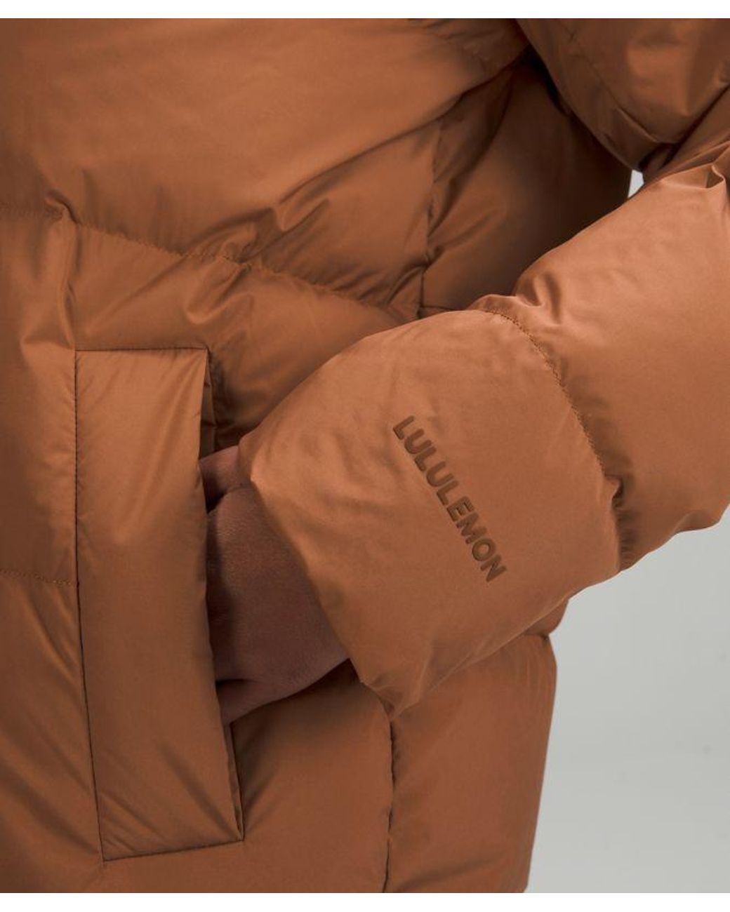 lululemon athletica Wunder Puff Long Jacket - Color Brown - Size 12