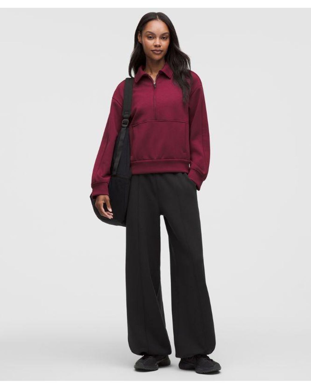 lululemon athletica Black – Smooth Spacer High-Rise Wide-Leg Pants Regular – – Size Large