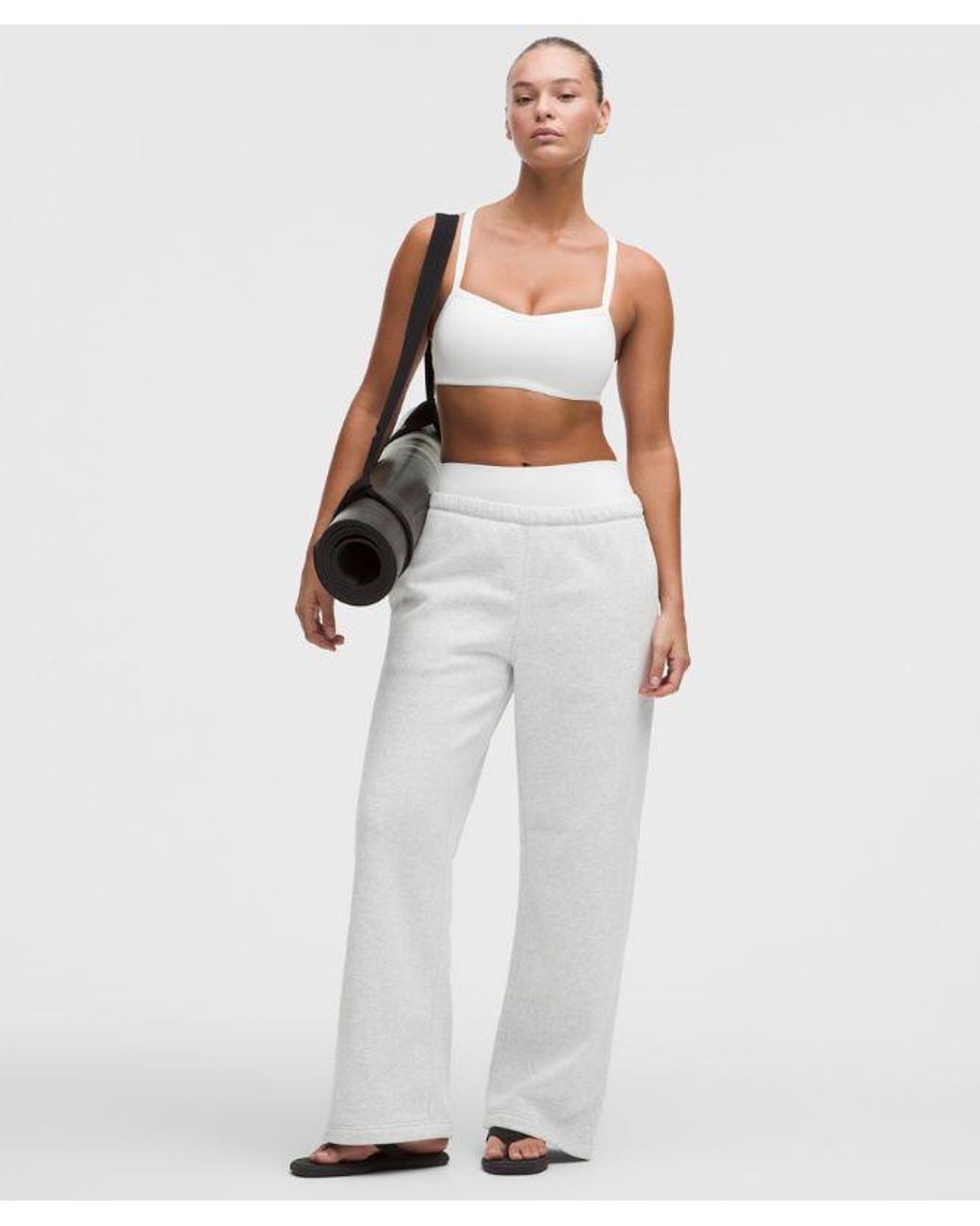 lululemon athletica White – Like A Cloud Sports Bra D/Dd Cup Contrast Trim – – Size 14