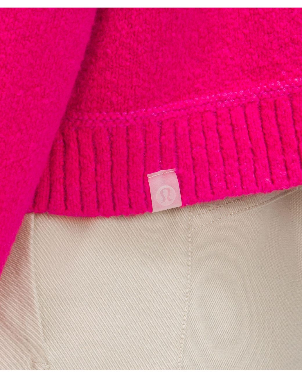 lululemon athletica Brushed Cotton Merino Blend Crewneck in Pink