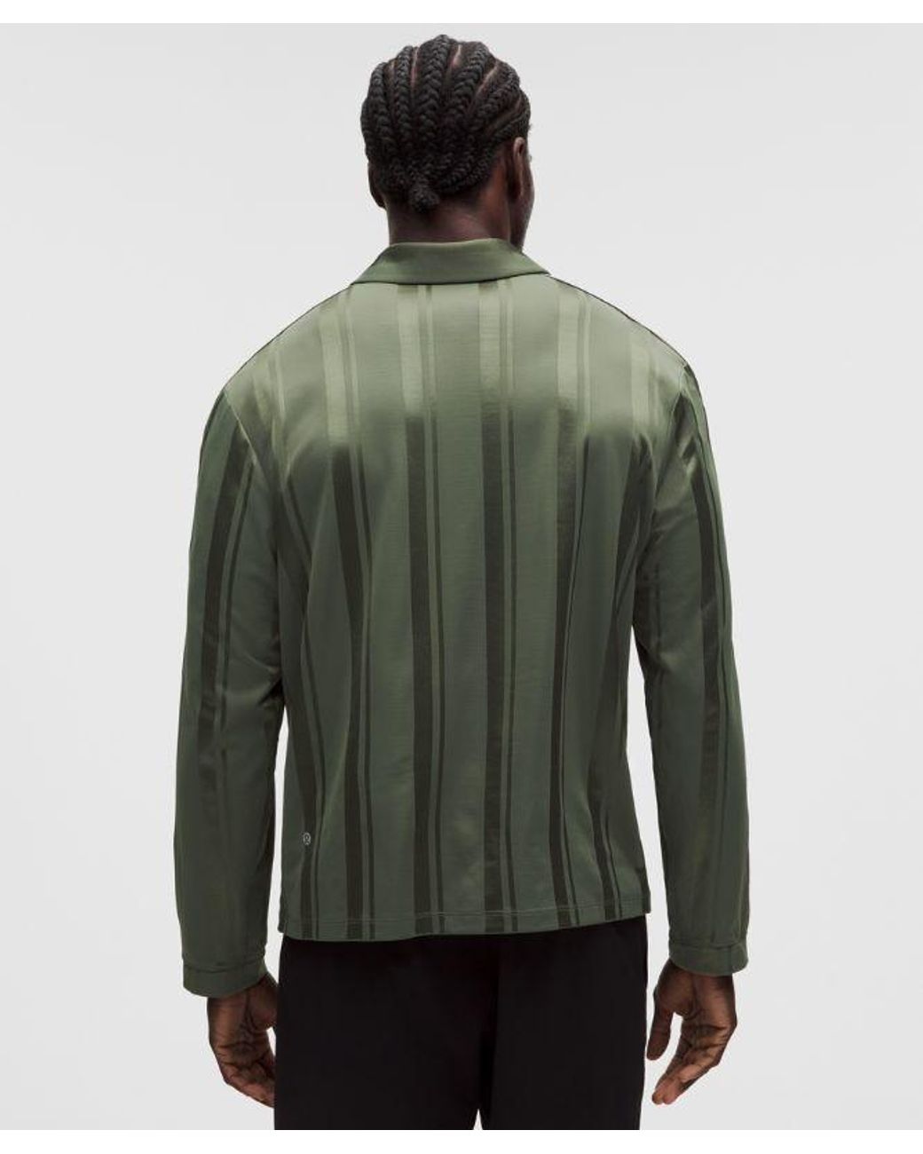 lululemon athletica Green – Knit Stripe Rugby Shirt – – Size Large for men