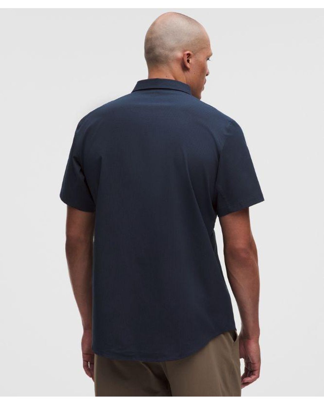 lululemon athletica Blue Airing Easy Short-Sleeve Shirt for men