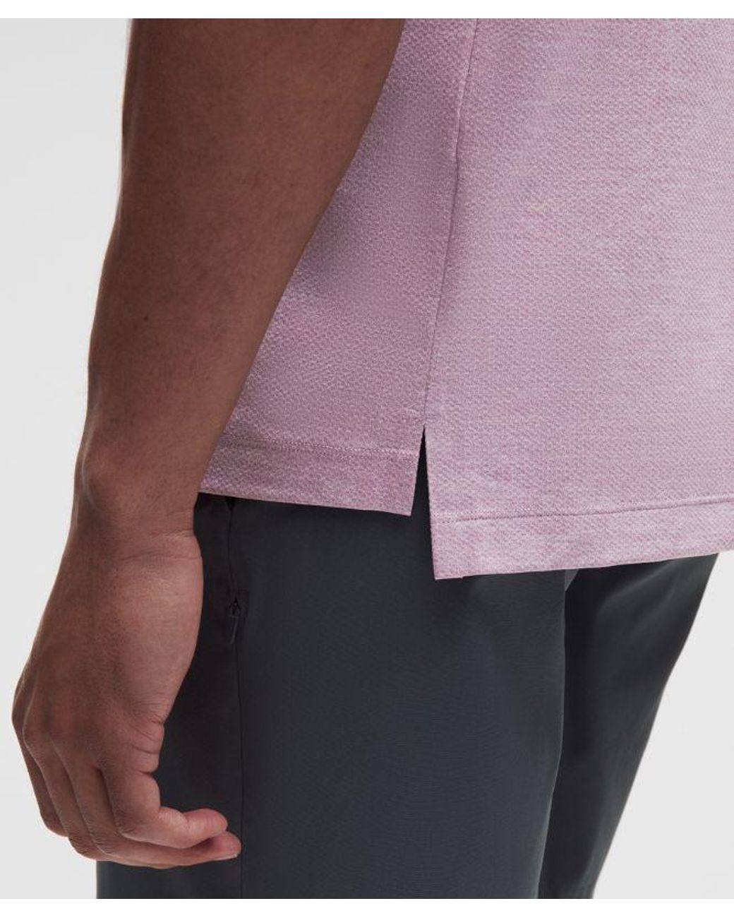 lululemon athletica Purple Logo Sport Polo Short Sleeve for men