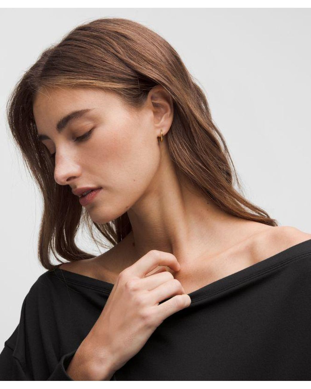 lululemon athletica Black Becalm Oversized Boatneck Long-Sleeve Shirt
