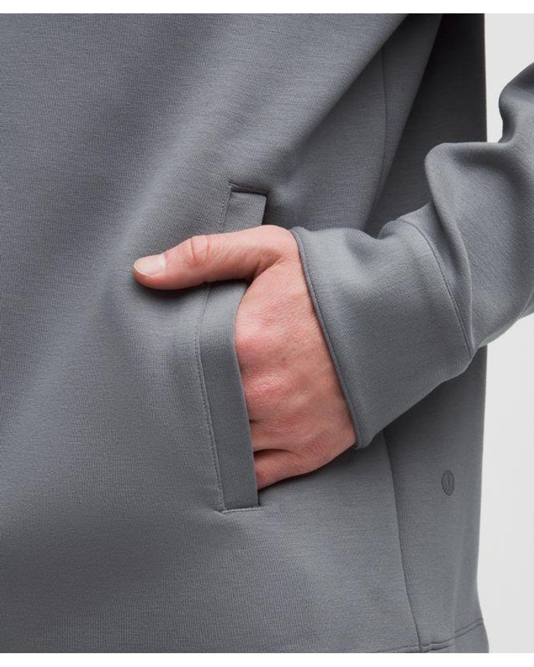 lululemon athletica Gray – Smooth Spacer Collared Full Zip Hoodie – – Size Large for men