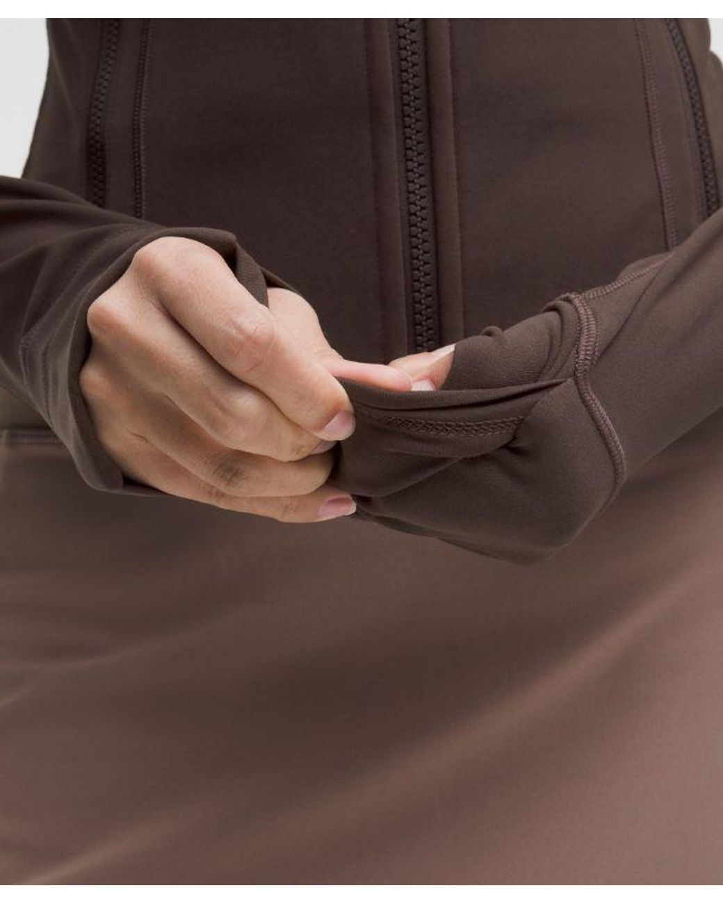 lululemon athletica Brown – Define Cropped Hooded Jacket Nulu – – Size 10