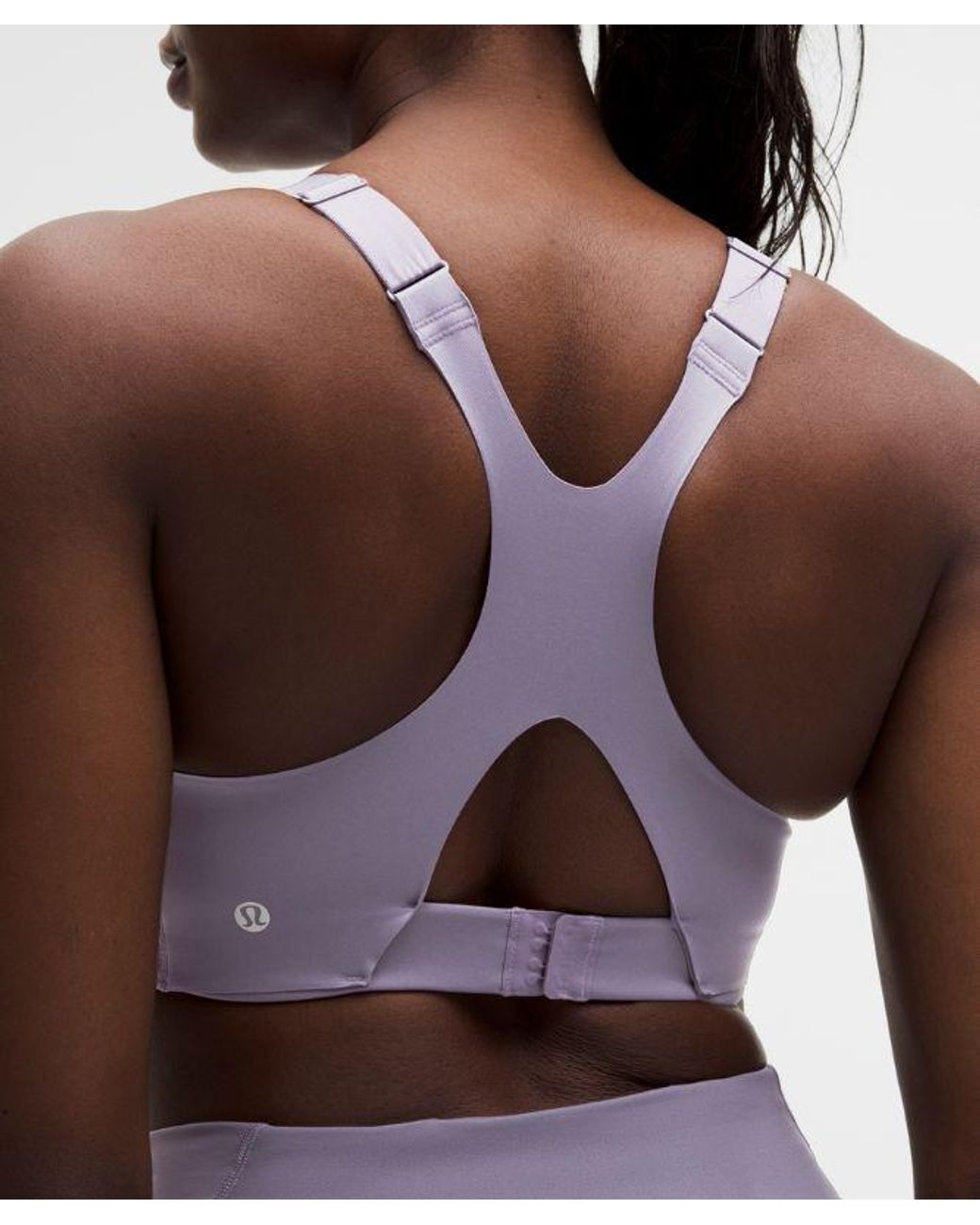 lululemon athletica Purple – Ultralu Square-Neck Workout Sports Bra Medium Support, D/Dd Cup – – Size 10