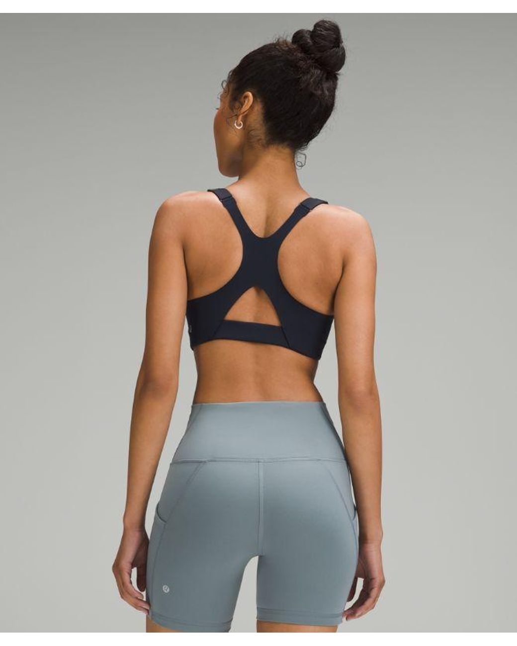 lululemon athletica Blue – Ultralu Square-Neck Workout Sports Bra Medium Support, B/C Cup – – Size 14