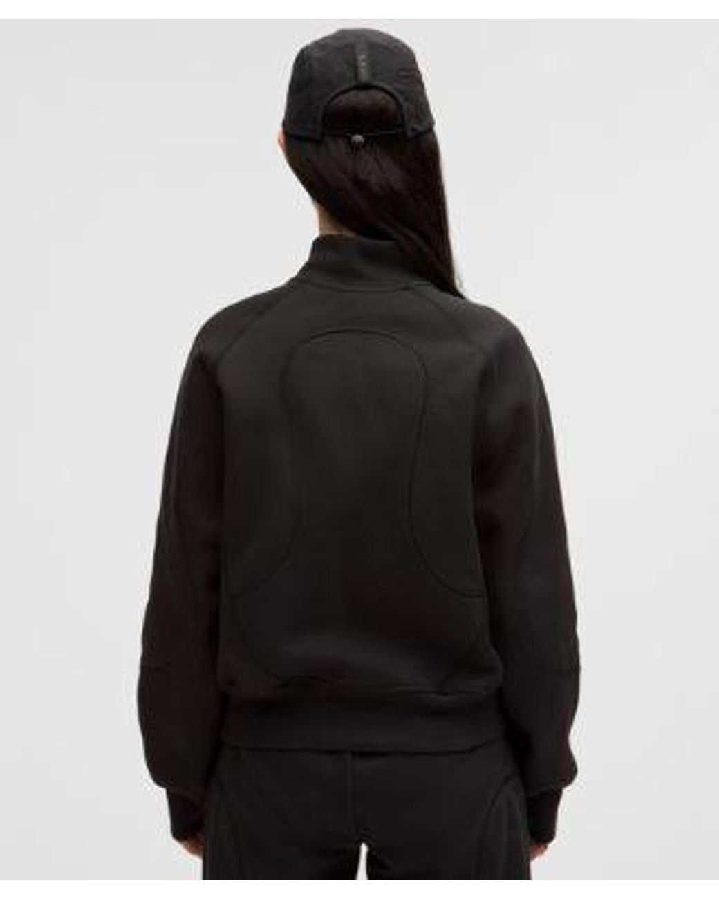 lululemon athletica Black – Cotton Fleece Relaxed-Fit Half Zip Sweatshirt Slnsh Collection – – Size Large