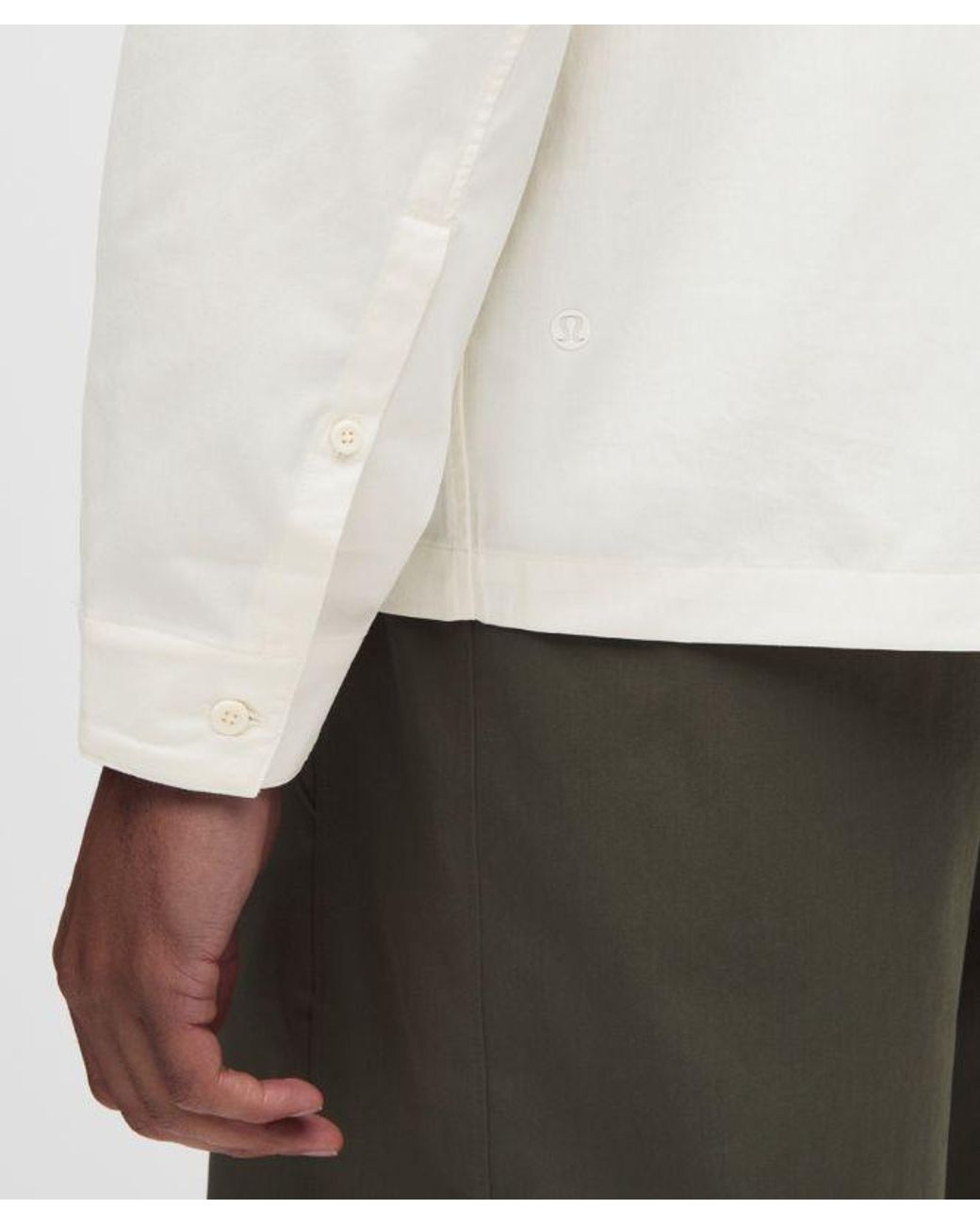 lululemon athletica White Unshaken Long-Sleeve Collared Shirt for men