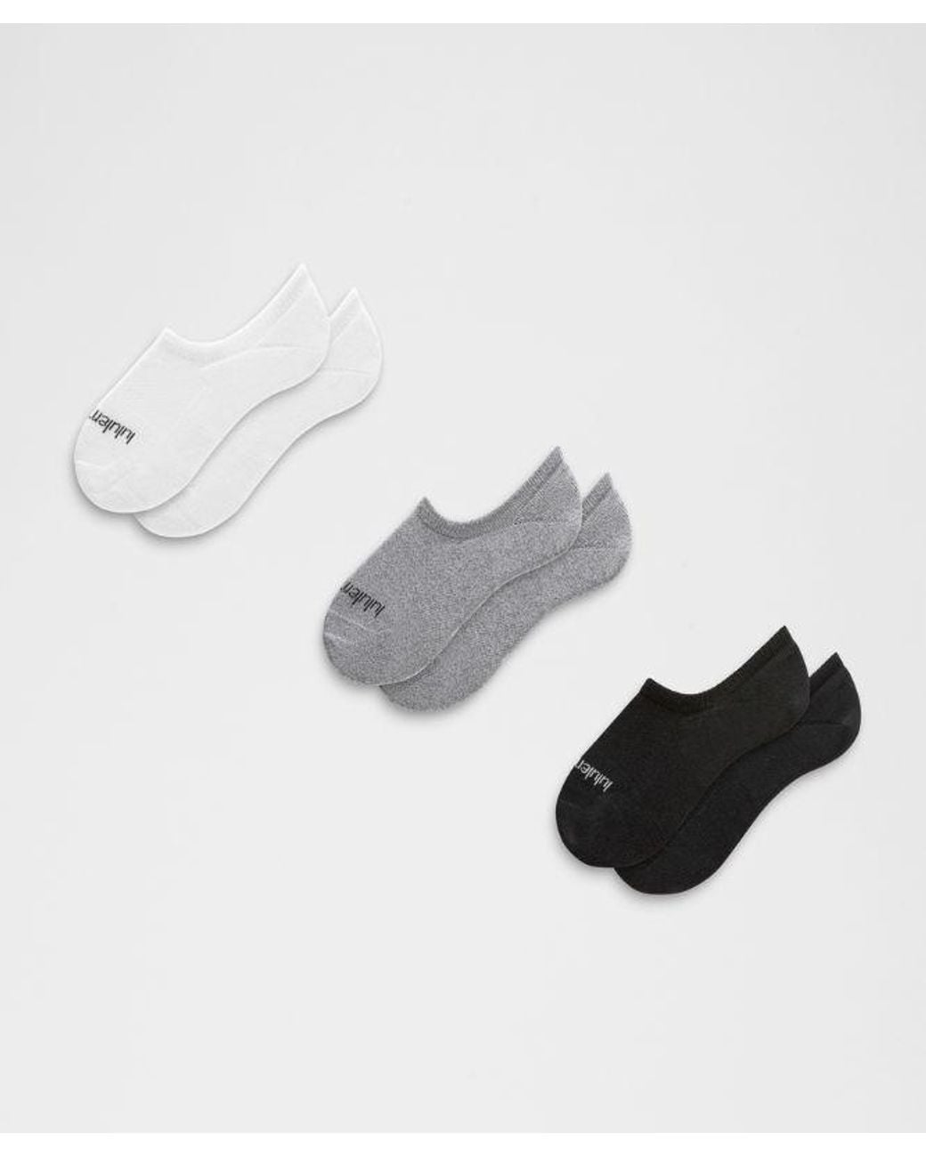 lululemon athletica Metallic – Daily Essential No-Show Socks 3 Pack – /Light/ – Size Large