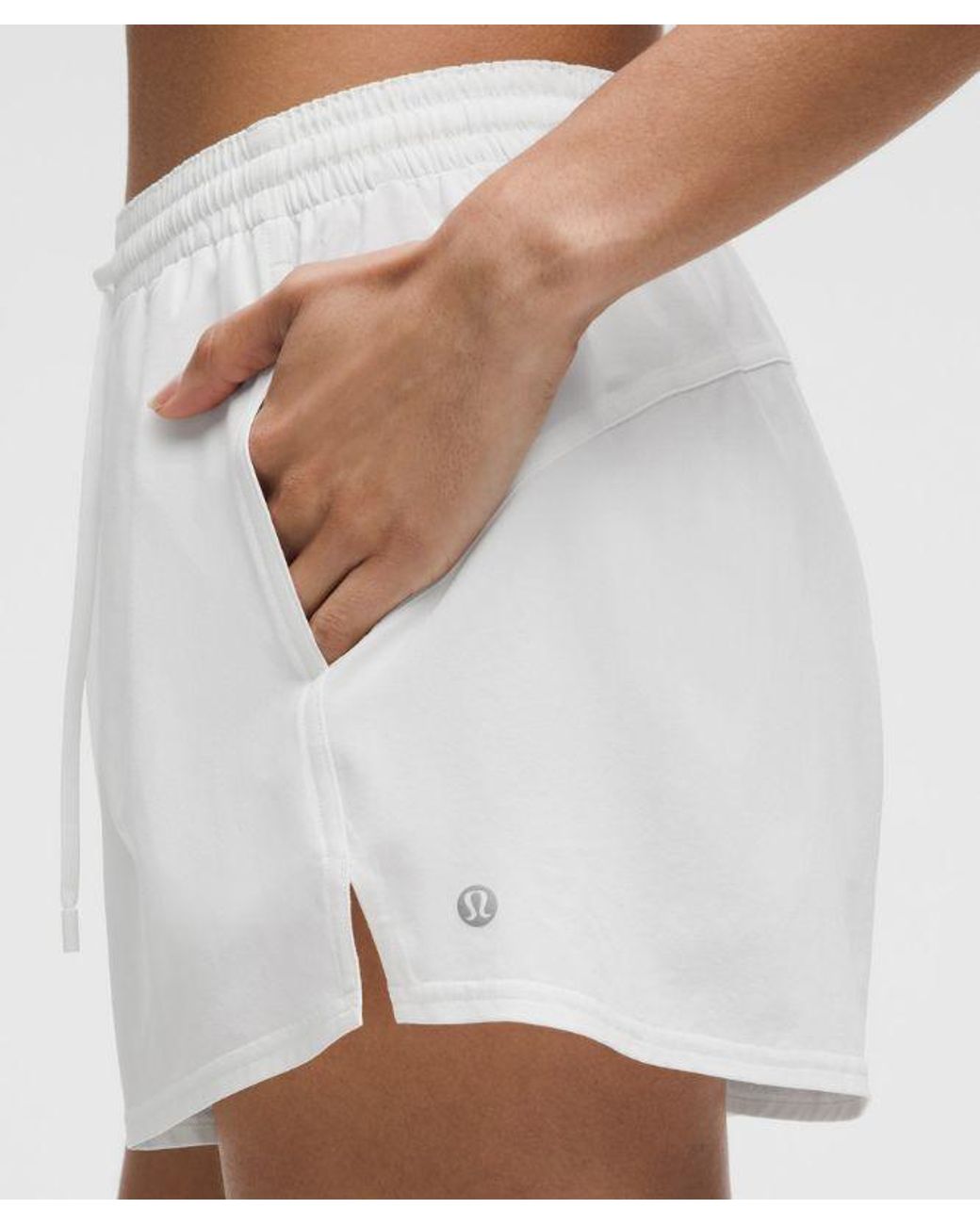 lululemon athletica White Pace Rival High-Rise Short 3"