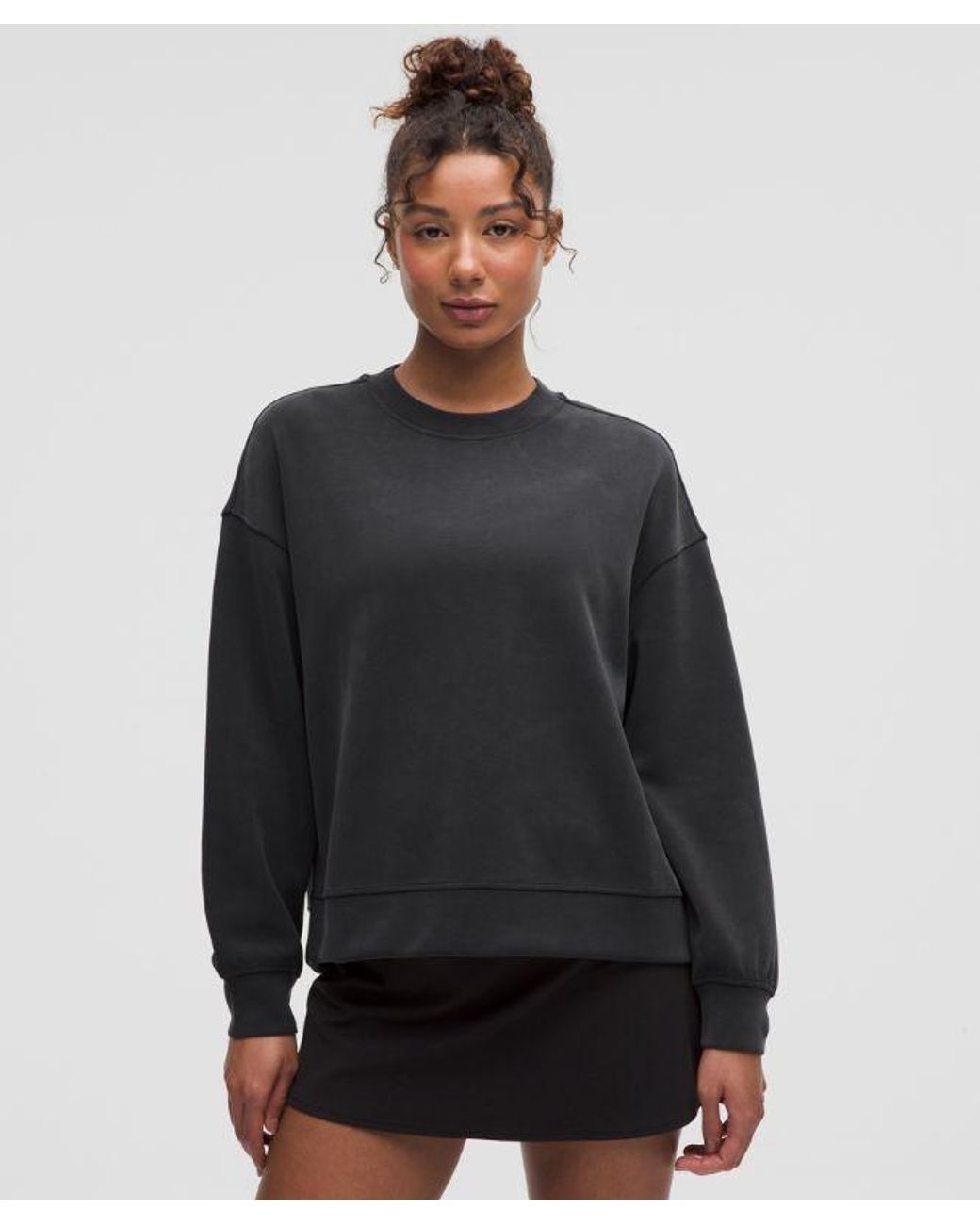 lululemon athletica Black Softstreme Crewneck Oversized Pullover