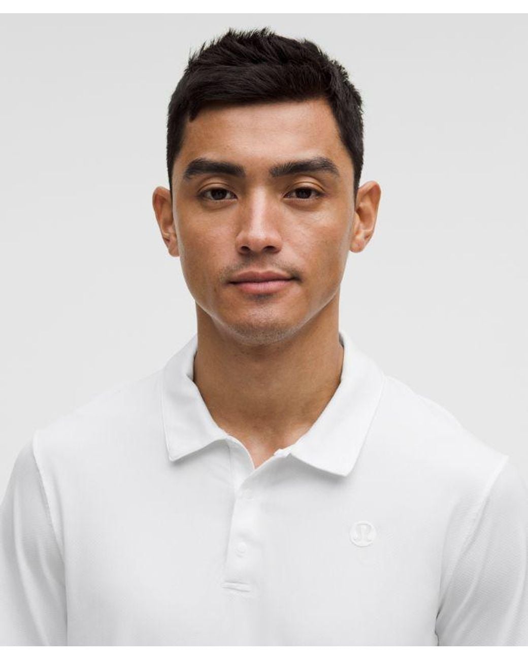 lululemon athletica Blue Logo Sport Polo Short Sleeve for men