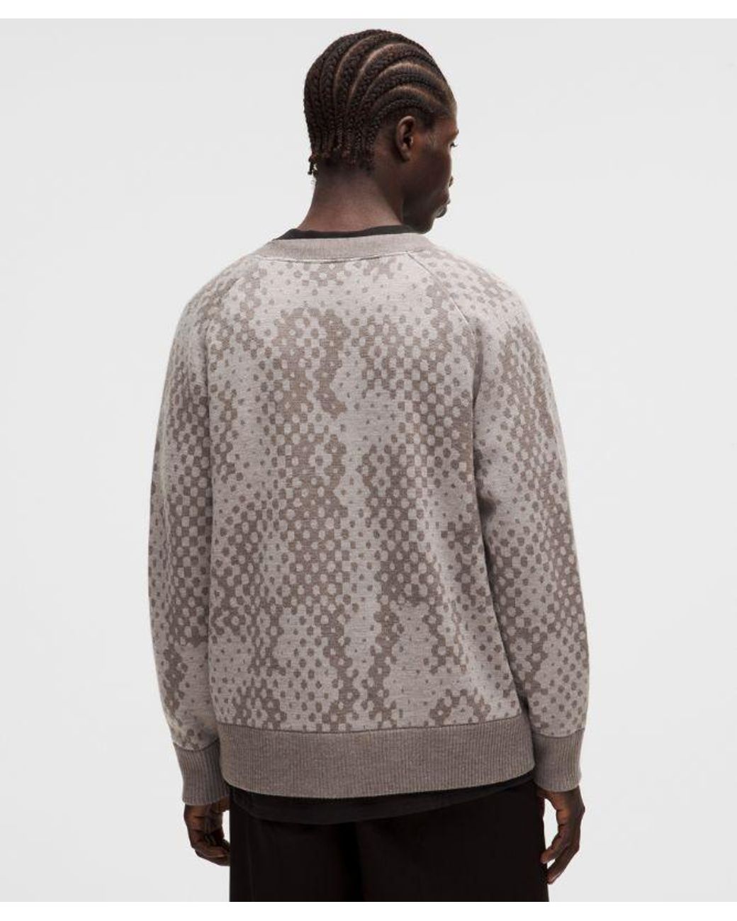lululemon athletica Gray Merino Wool Cardigan for men