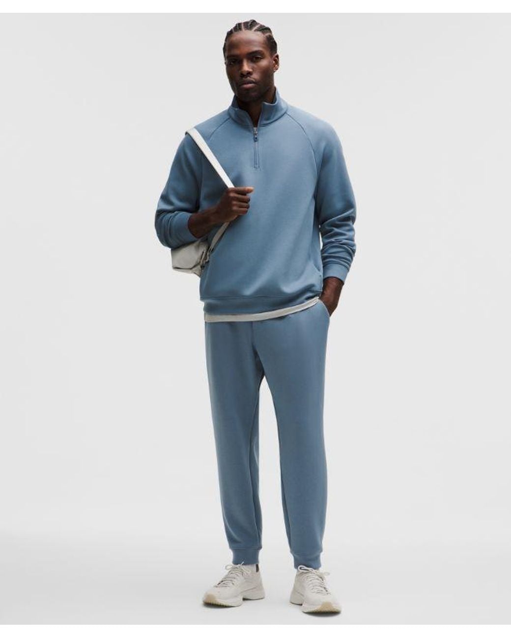 lululemon athletica Blue – Smooth Spacer Quarter Zip – – Size Large for men