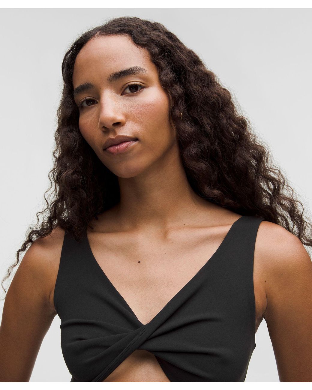 lululemon Nulu Twist-Front Midi Dress in Black | Lyst