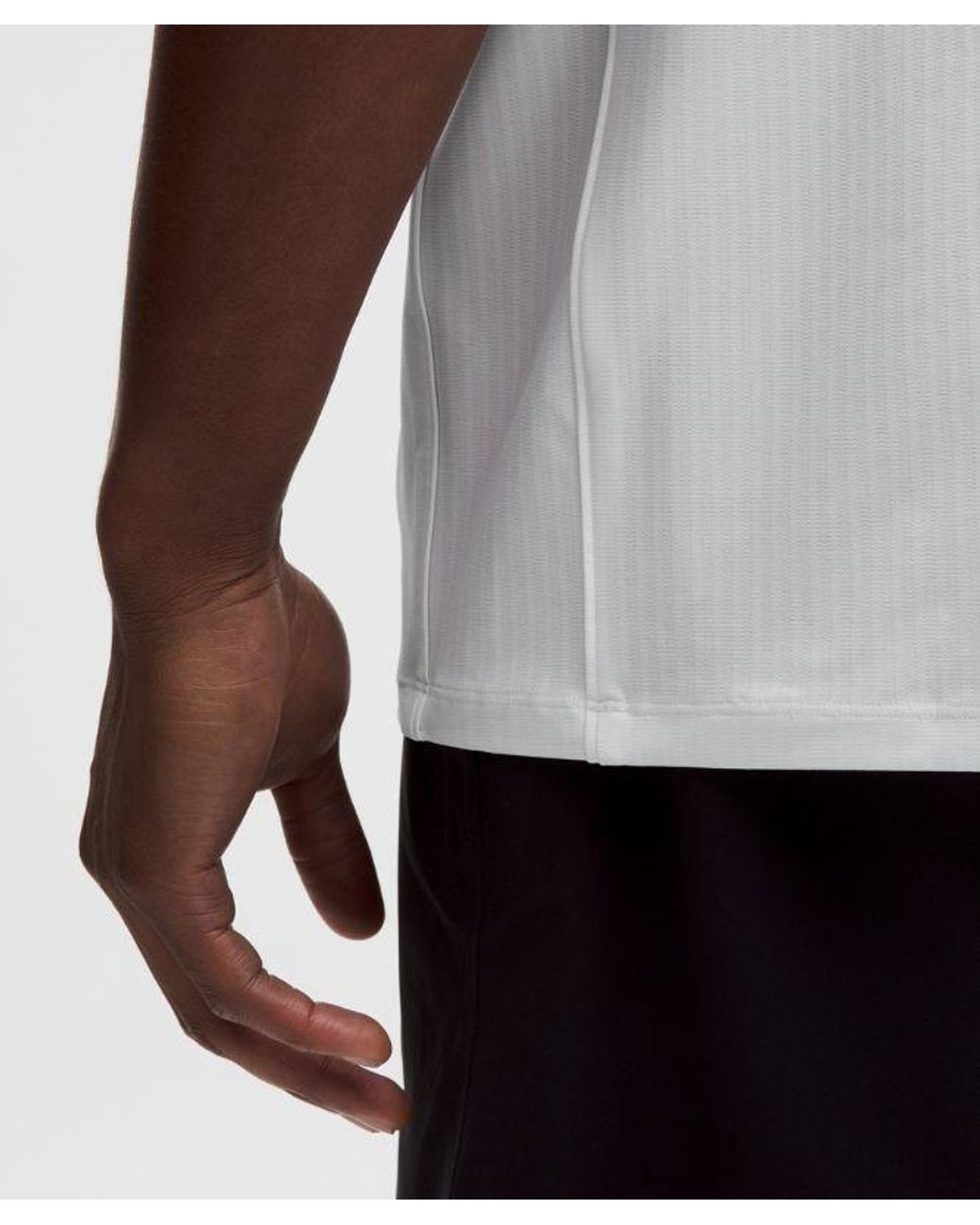 lululemon athletica White Uv-Protective Striped Mesh Tennis Polo Shirt for men