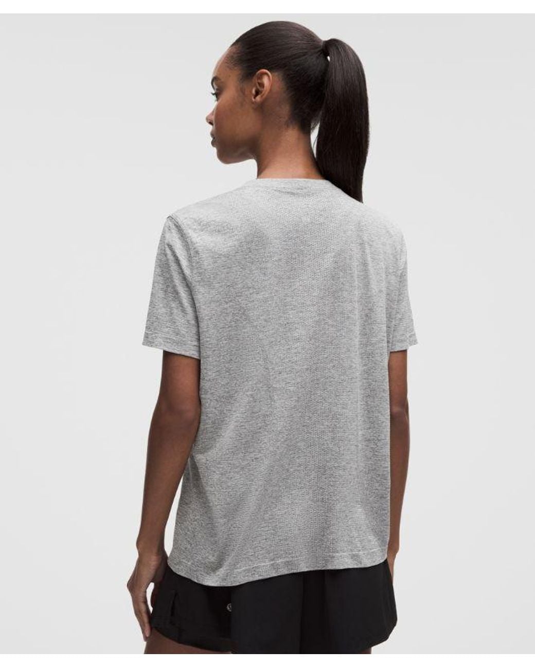 lululemon athletica Gray Swiftly Relaxed Short-Sleeve Shirt