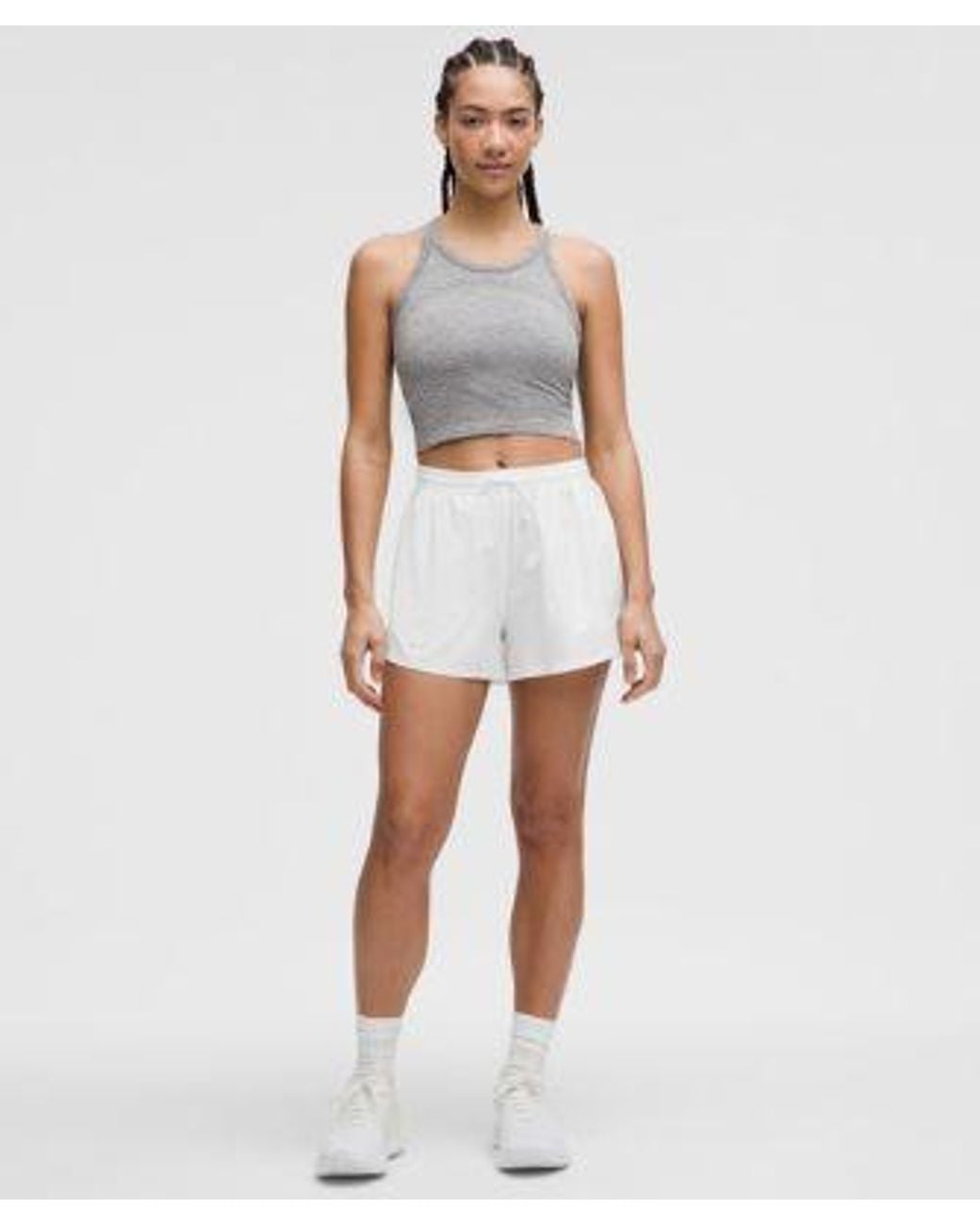 lululemon athletica White Pace Rival High-Rise Short 3"