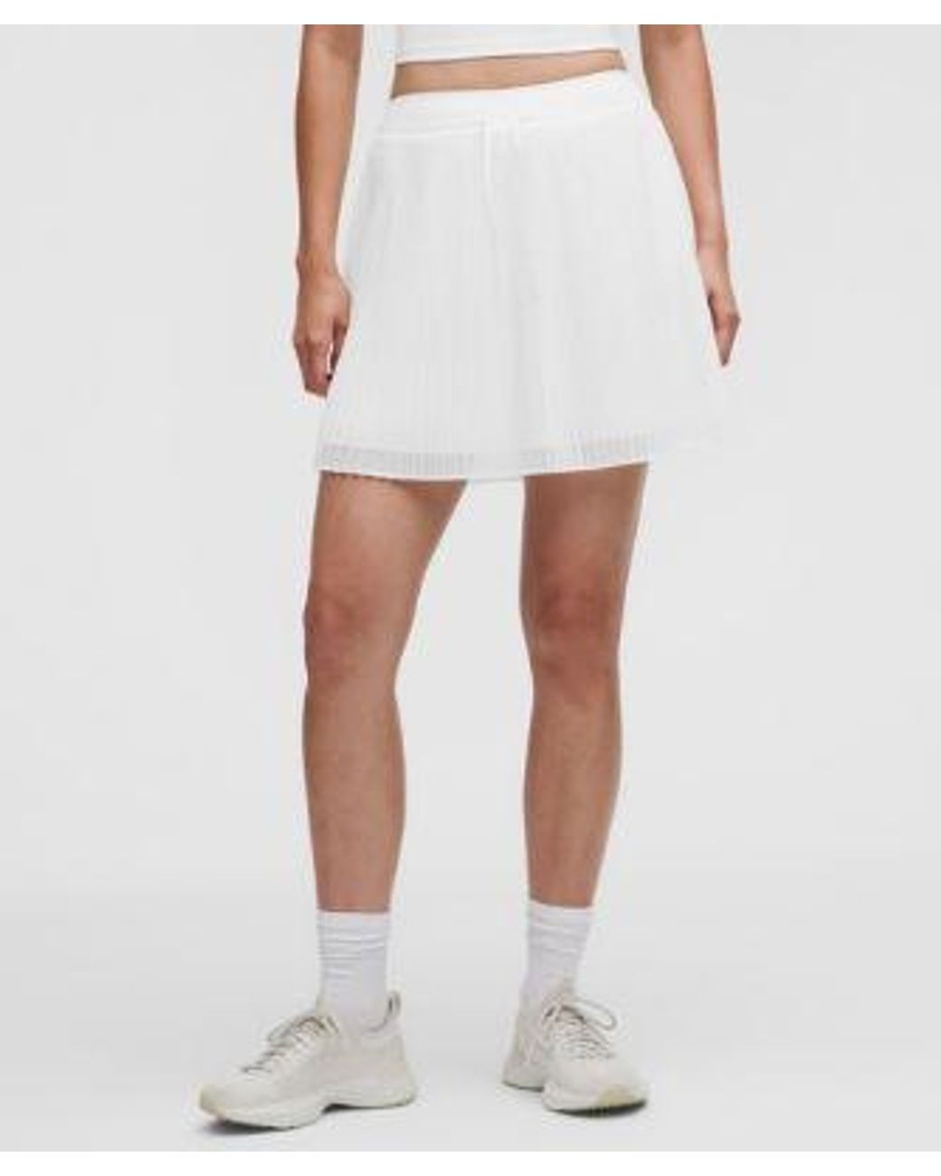 lululemon athletica White – Ace Advantage High-Rise Pleated Tennis Skirt Long – – Size Large