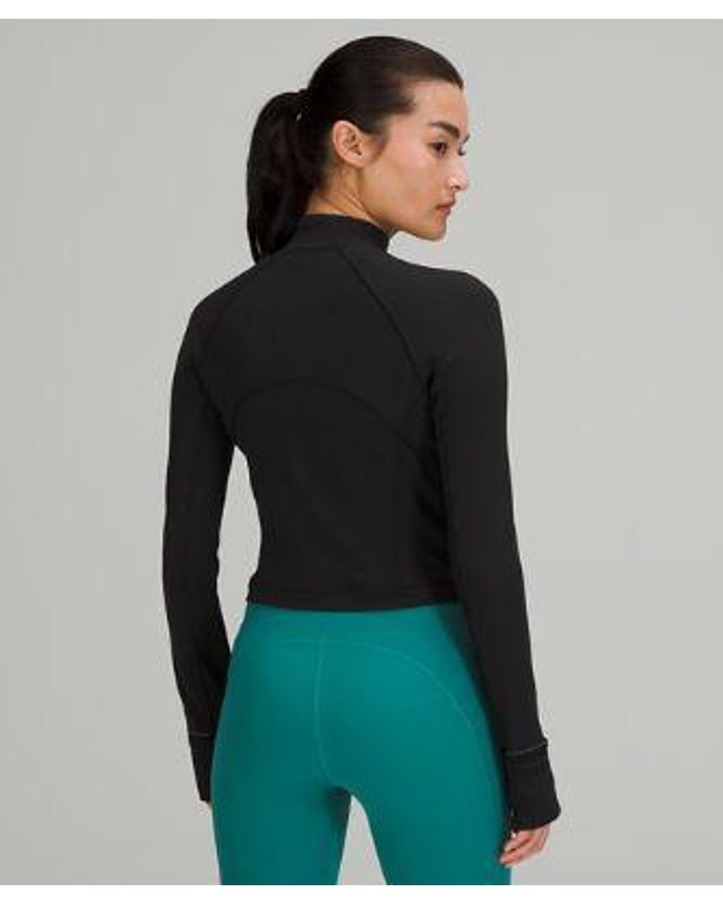 lululemon athletica Black It's Rulu Cropped Half Zip