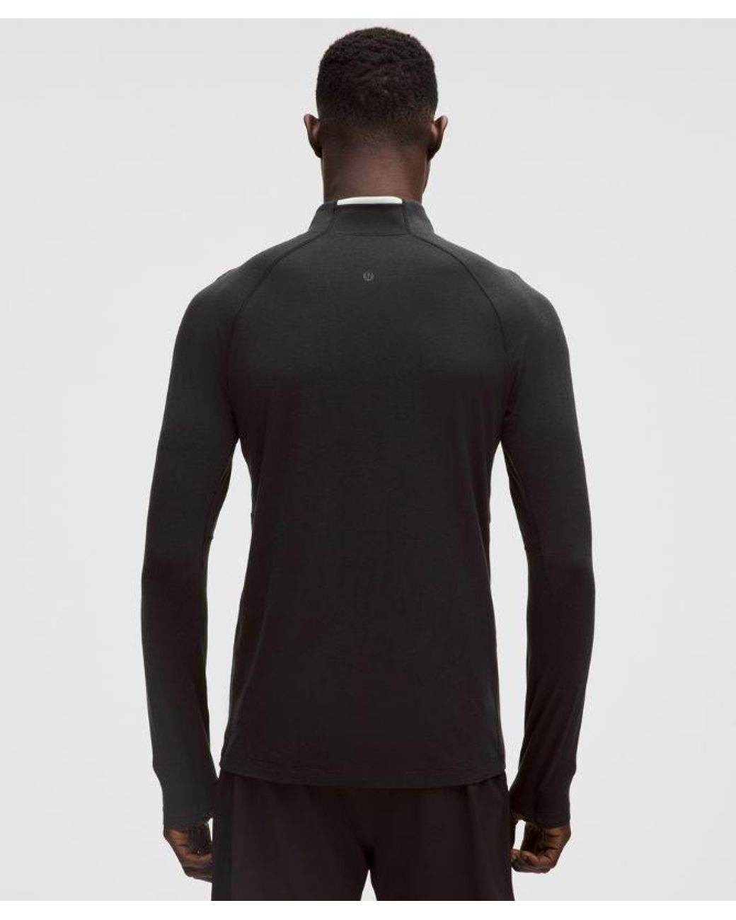 lululemon athletica Black – Merino Half-Zip Base Layer – Wool-Blend – – for men