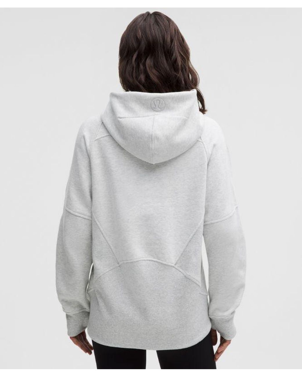lululemon athletica Gray – Scuba Oversized Half-Zip Hoodie Long – Color Light/ – Size Medium/Large