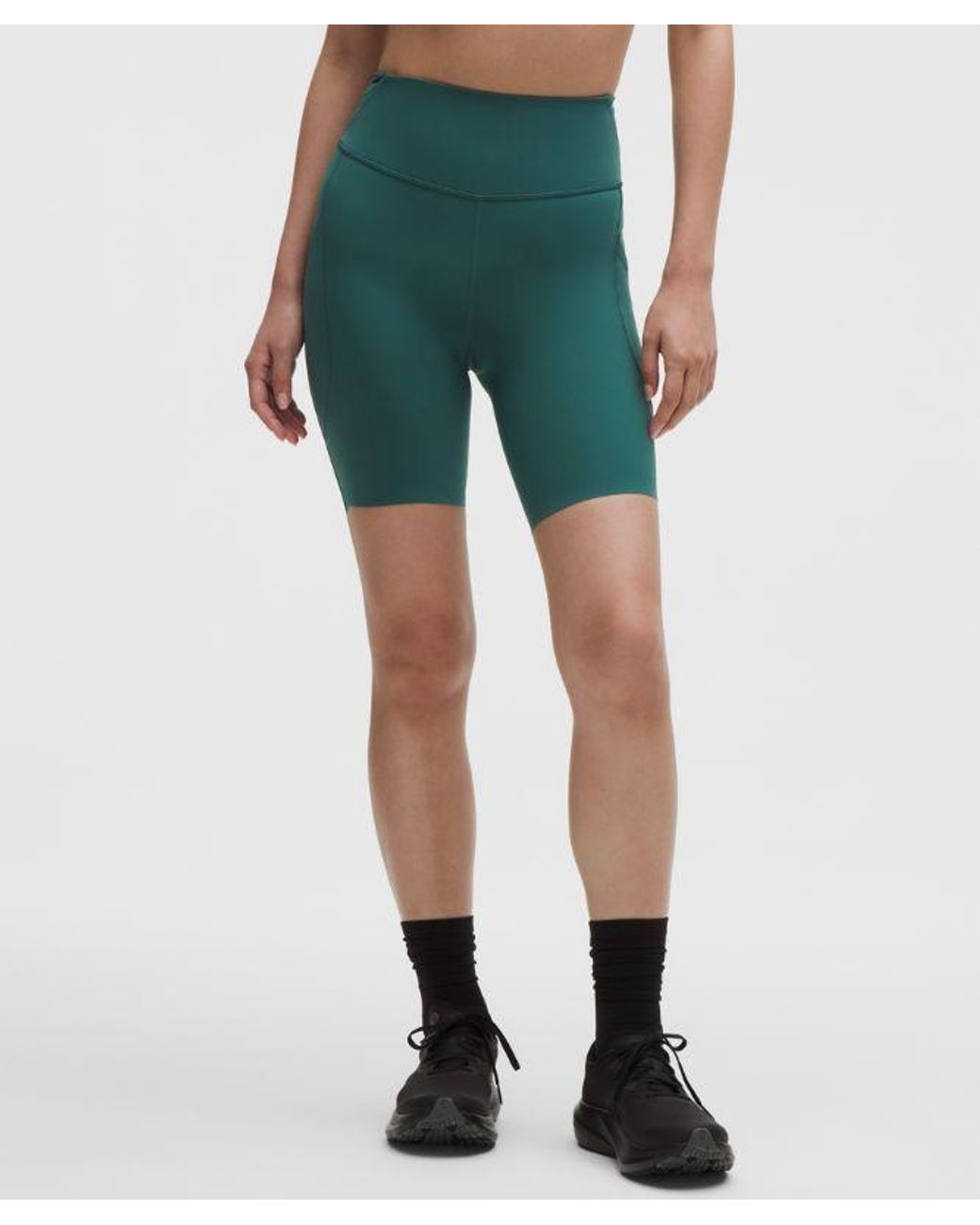 lululemon athletica Blue – Fast And Free High-Rise Shorts 5 Pocket – 8" – – Size 14