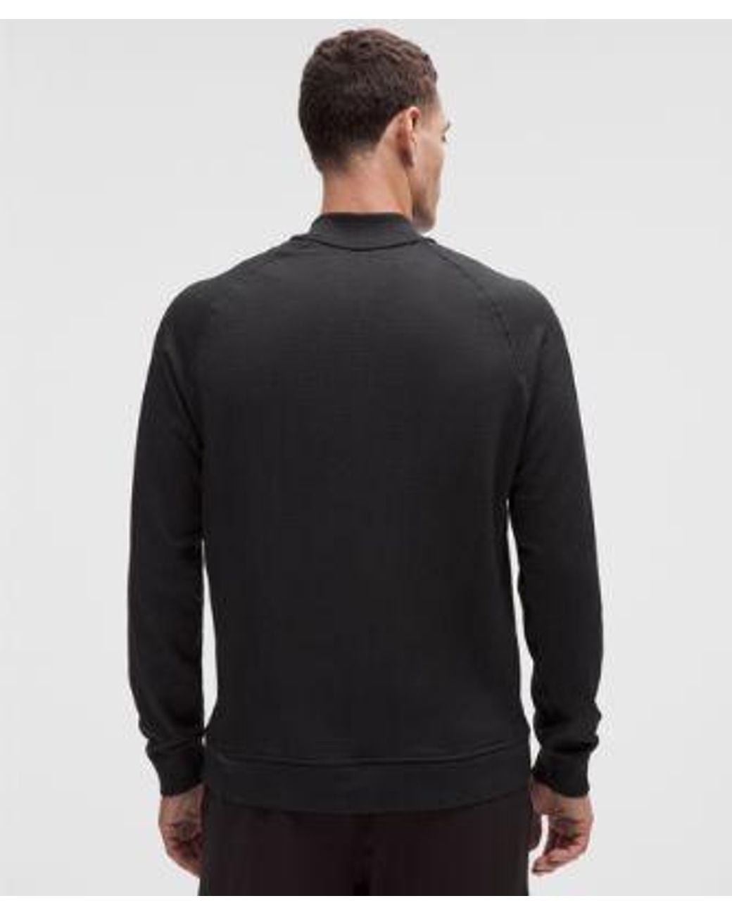 lululemon athletica Black – Engineered Warmth Half Zip Sweatshirt – – Size Large for men
