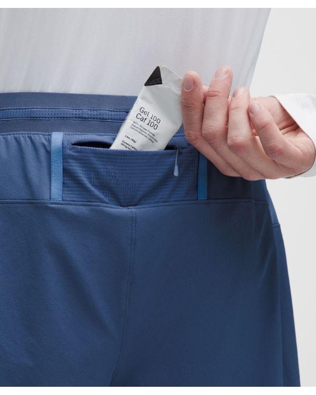 lululemon athletica Blue – X Geoff Mcfetridge Fast And Free Lined Running Shorts – 5" – – Size Large for men