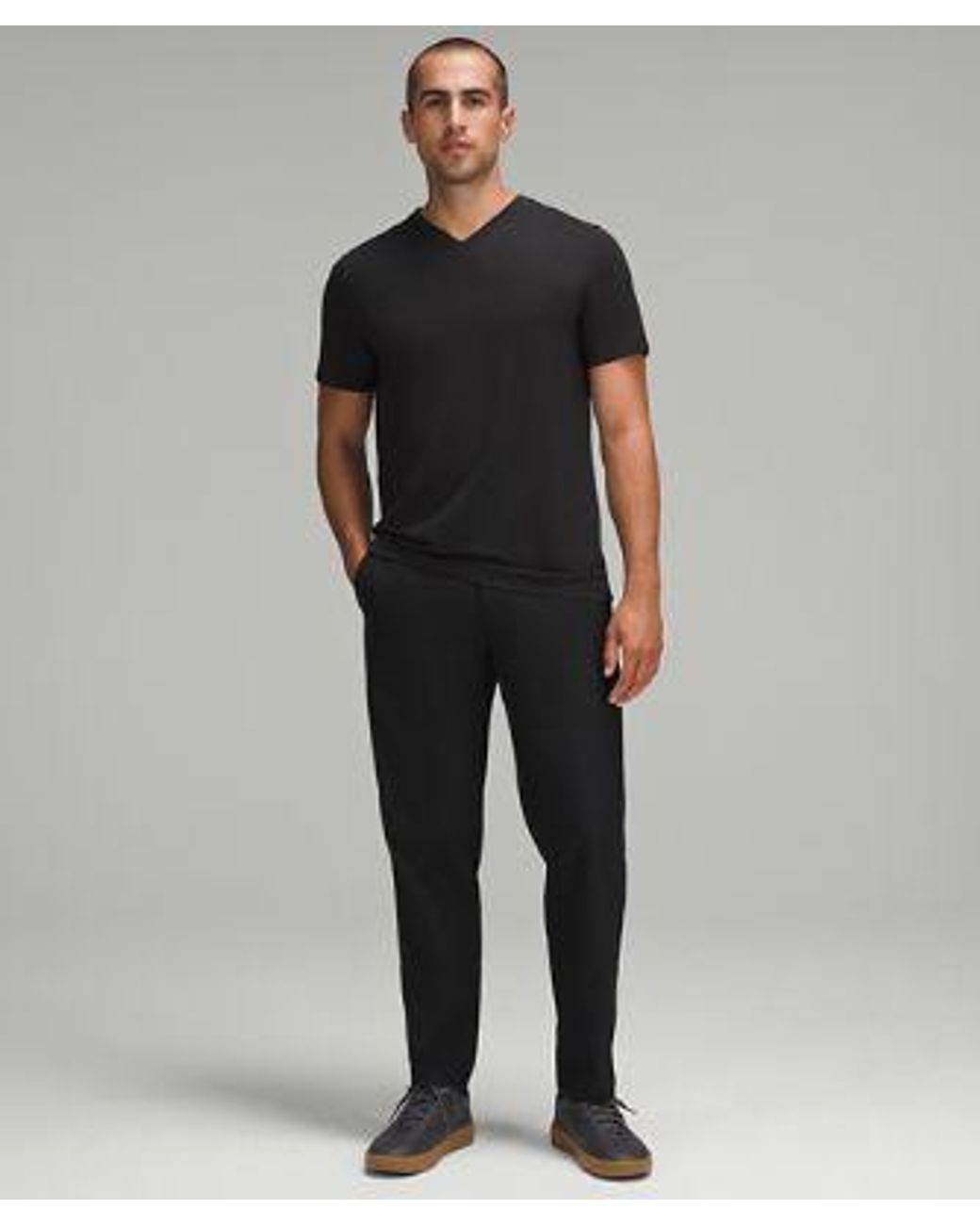 lululemon athletica Black Fundamental V-Neck T-Shirt for men