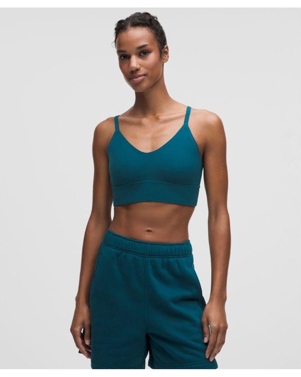 lululemon athletica Blue Focuser Scoop-Neck Bra Nulu