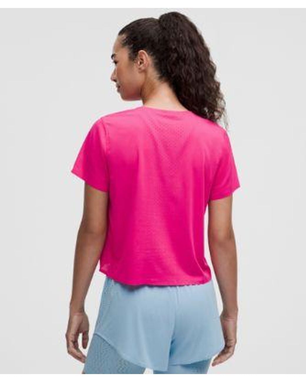 lululemon athletica Pink Fast And Free Short-Sleeve Shirt