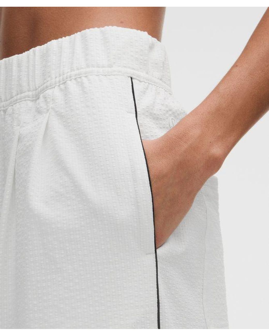 lululemon athletica White – Seersucker High-Rise Pleated Pants Regular – – Size Large